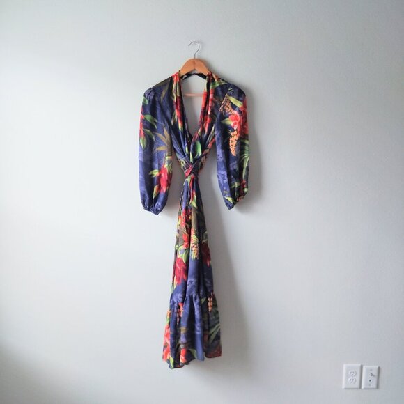 Tommy Bahama Floral Maxi Dress - Blue and Red - Picture 3 of 6